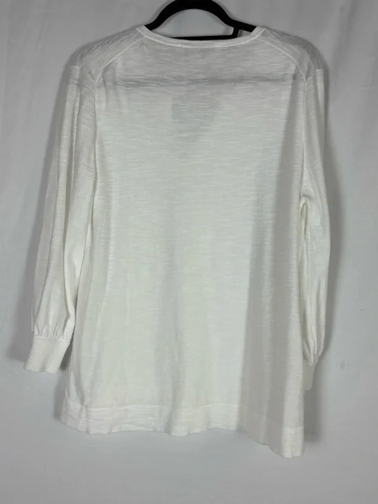 LOFT Off-White Ribbed Knit Top - Picture 5 of 6